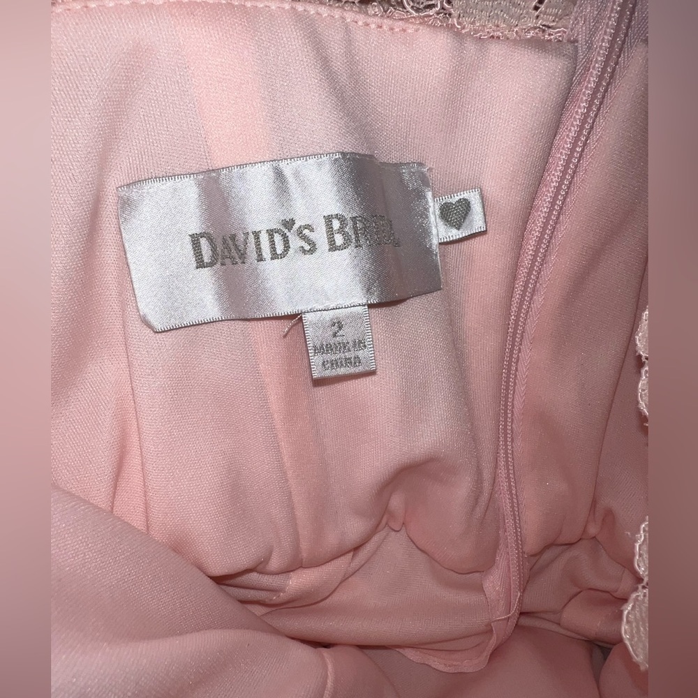David’s Bridal Dress size 2 light pink - Picture 4 of 4